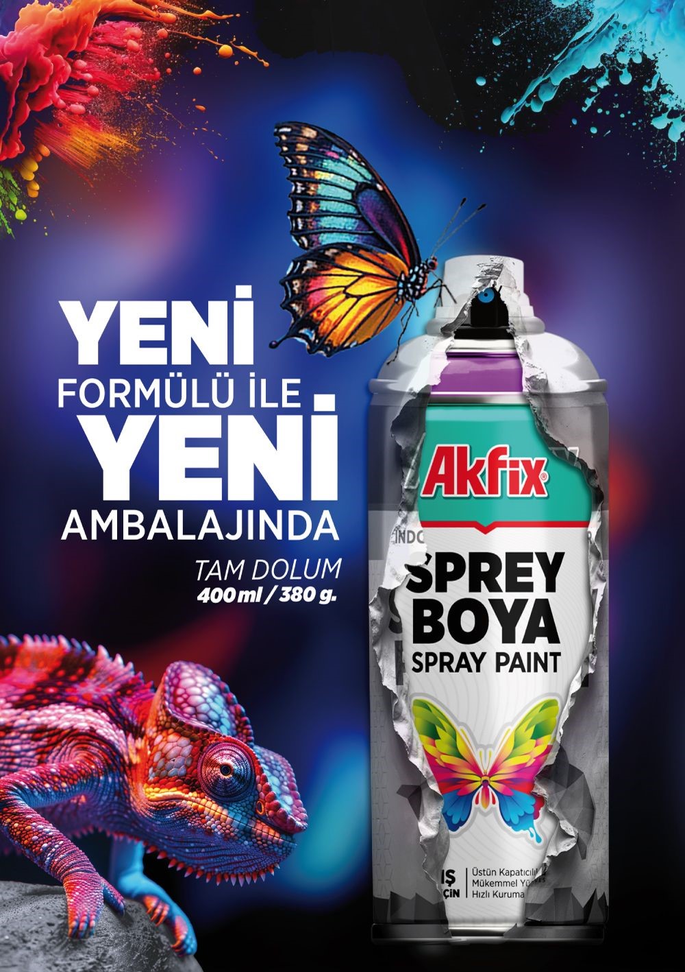 AKFİX SPREY BOYA 400 ML YOSUN YEŞİLİ RAL6005